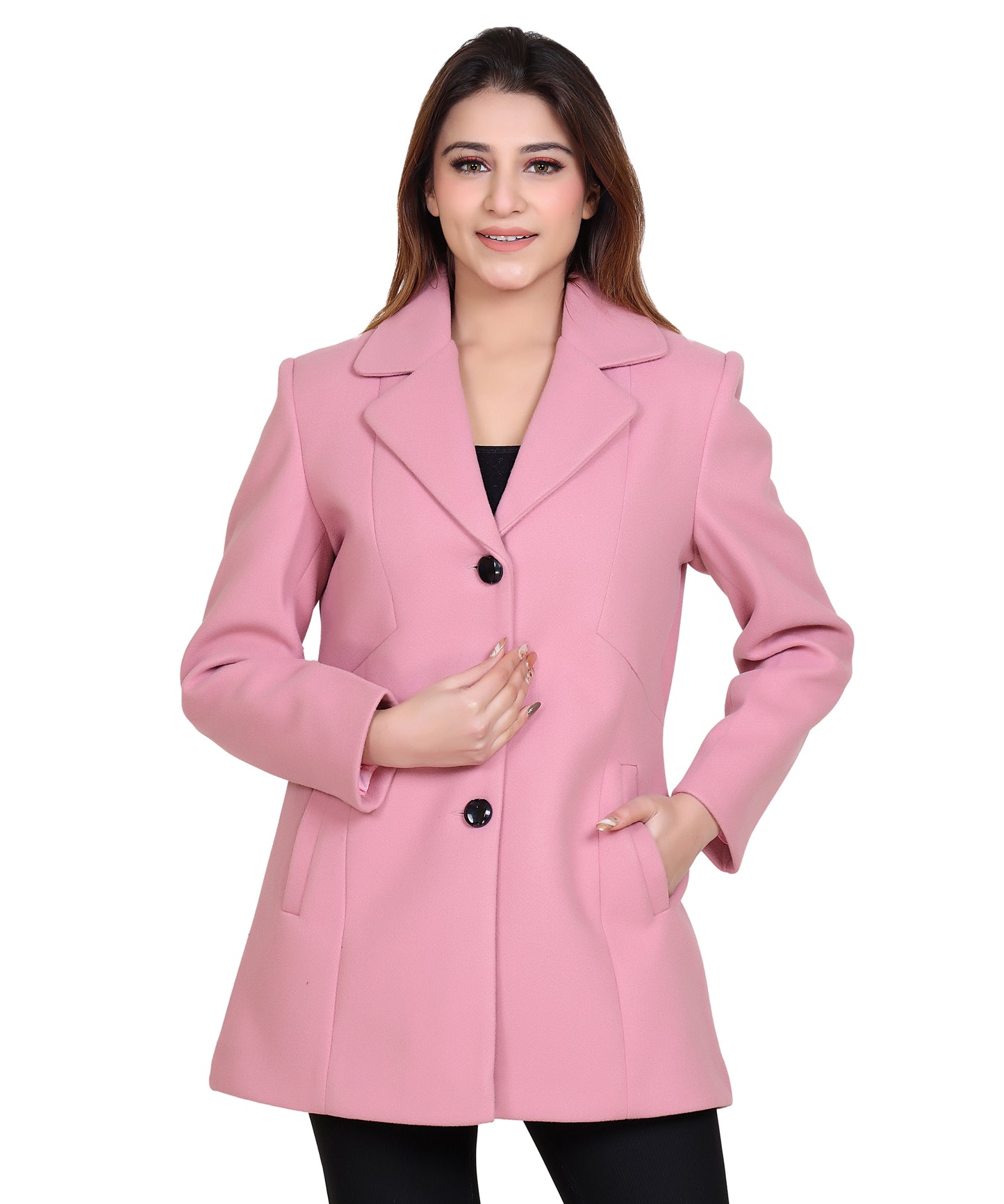 Women’s Winter Wear Coat Regular Fit For Casual Wear | Collared Neck Full Sleeve