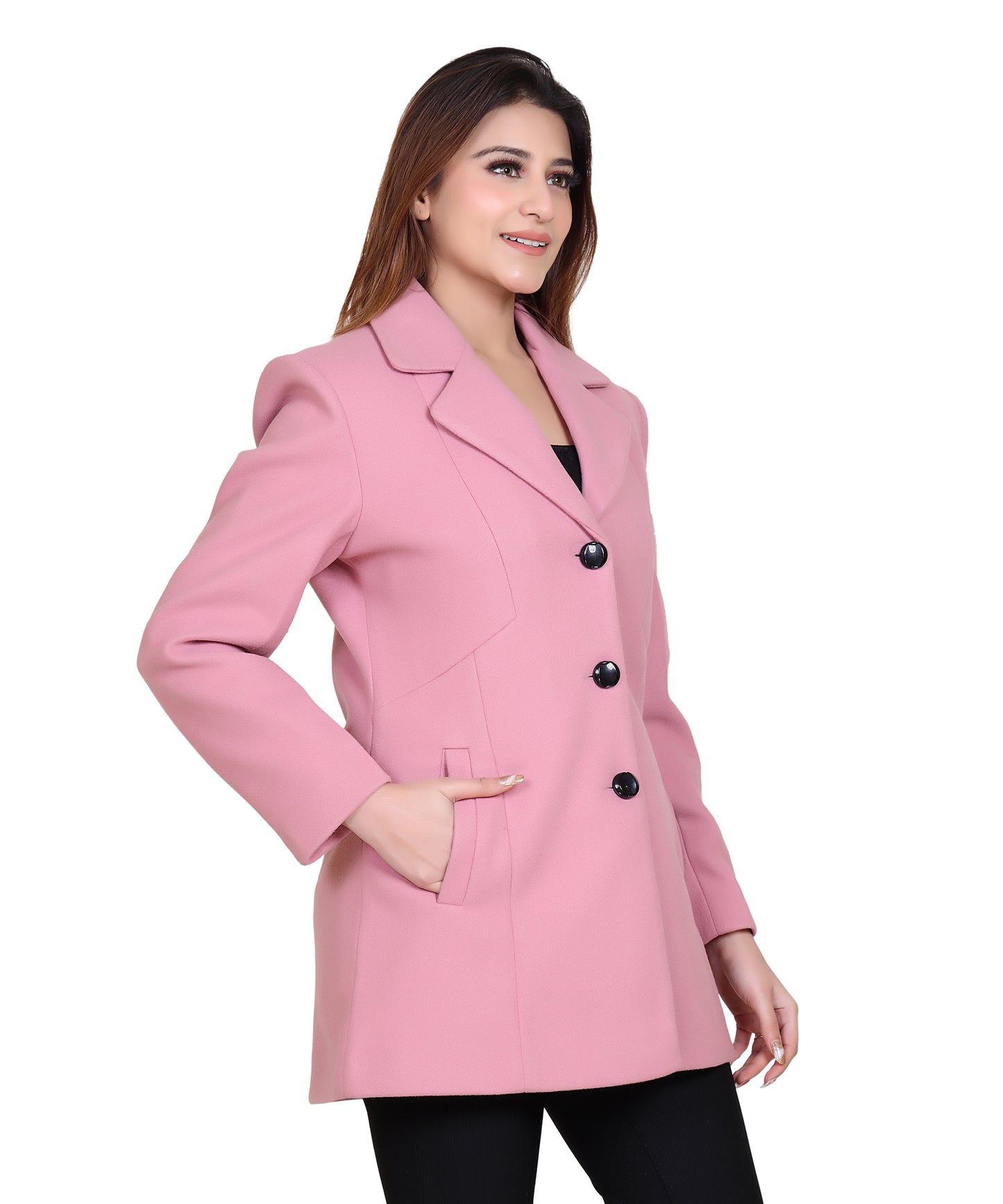 Women’s Winter Wear Coat Regular Fit For Casual Wear | Collared Neck Full Sleeve