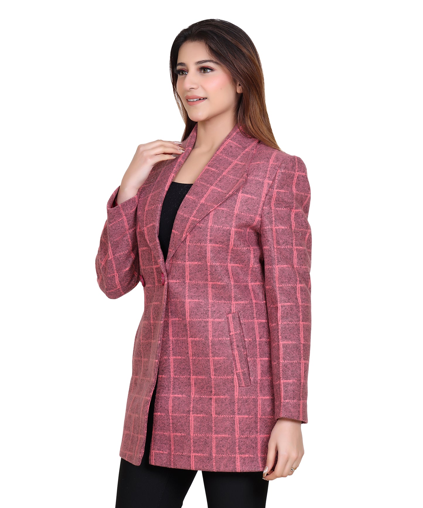 Women Formal Winter Wear Collared Neck Full Sleeve Blazer