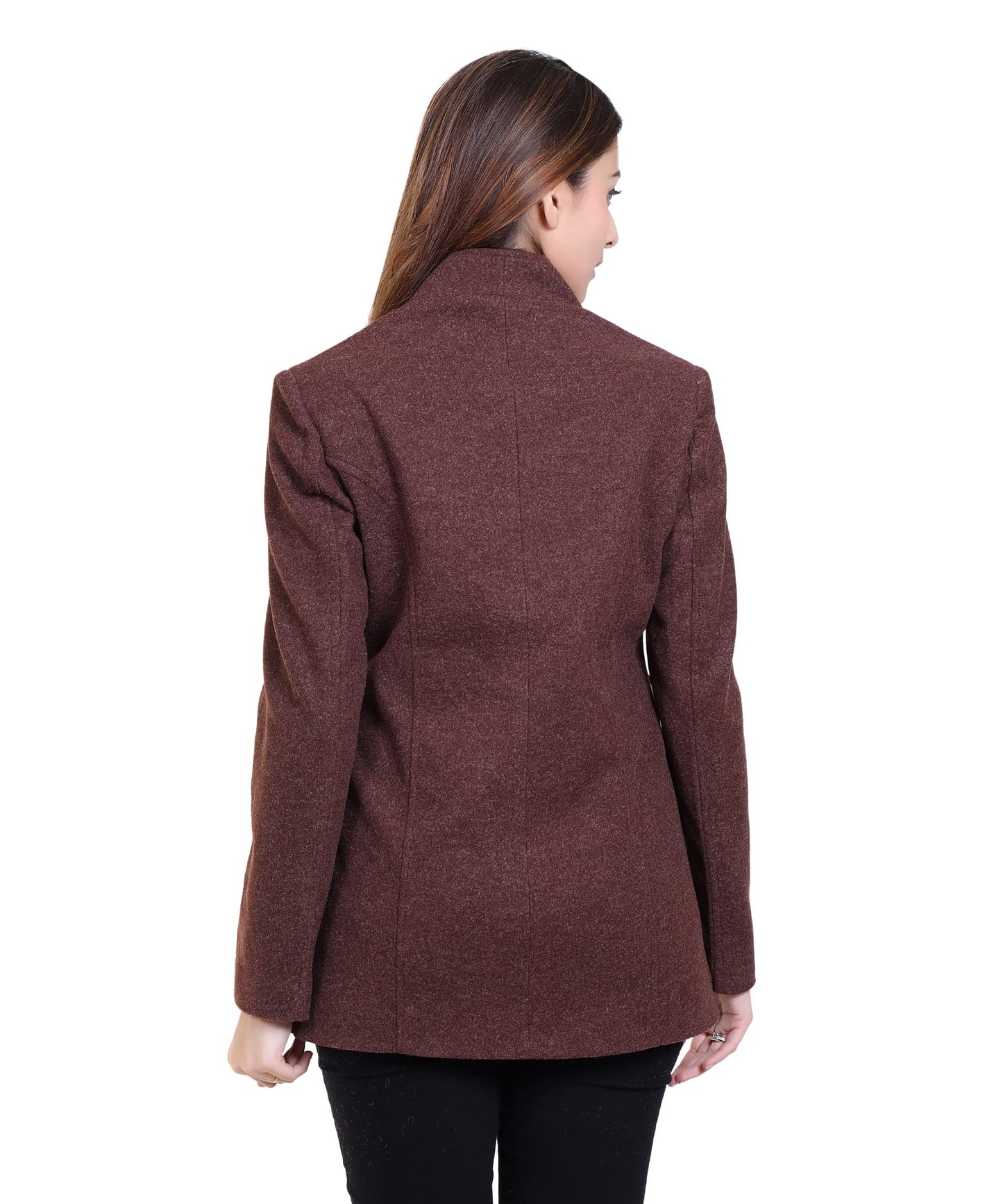 Women Stylish Star Collar C Button | Designer Single Breasted Winter Coat