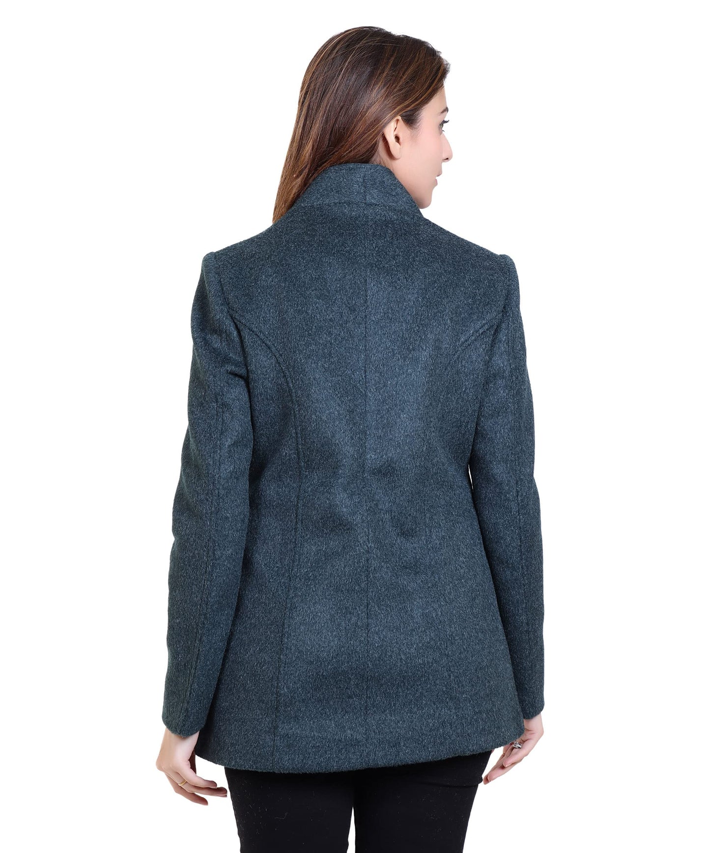 Women Stylish Star Collar C Button | Designer Single Breasted Winter Coat