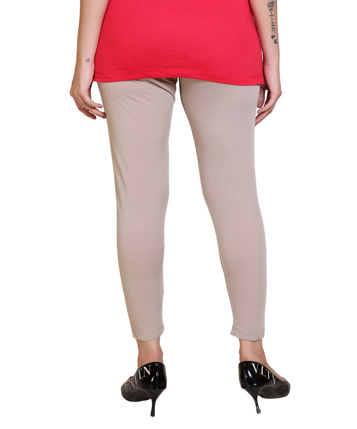 Women High Waist Leggings for Casual & Formal Wear Cotton Lycra Ankle Length