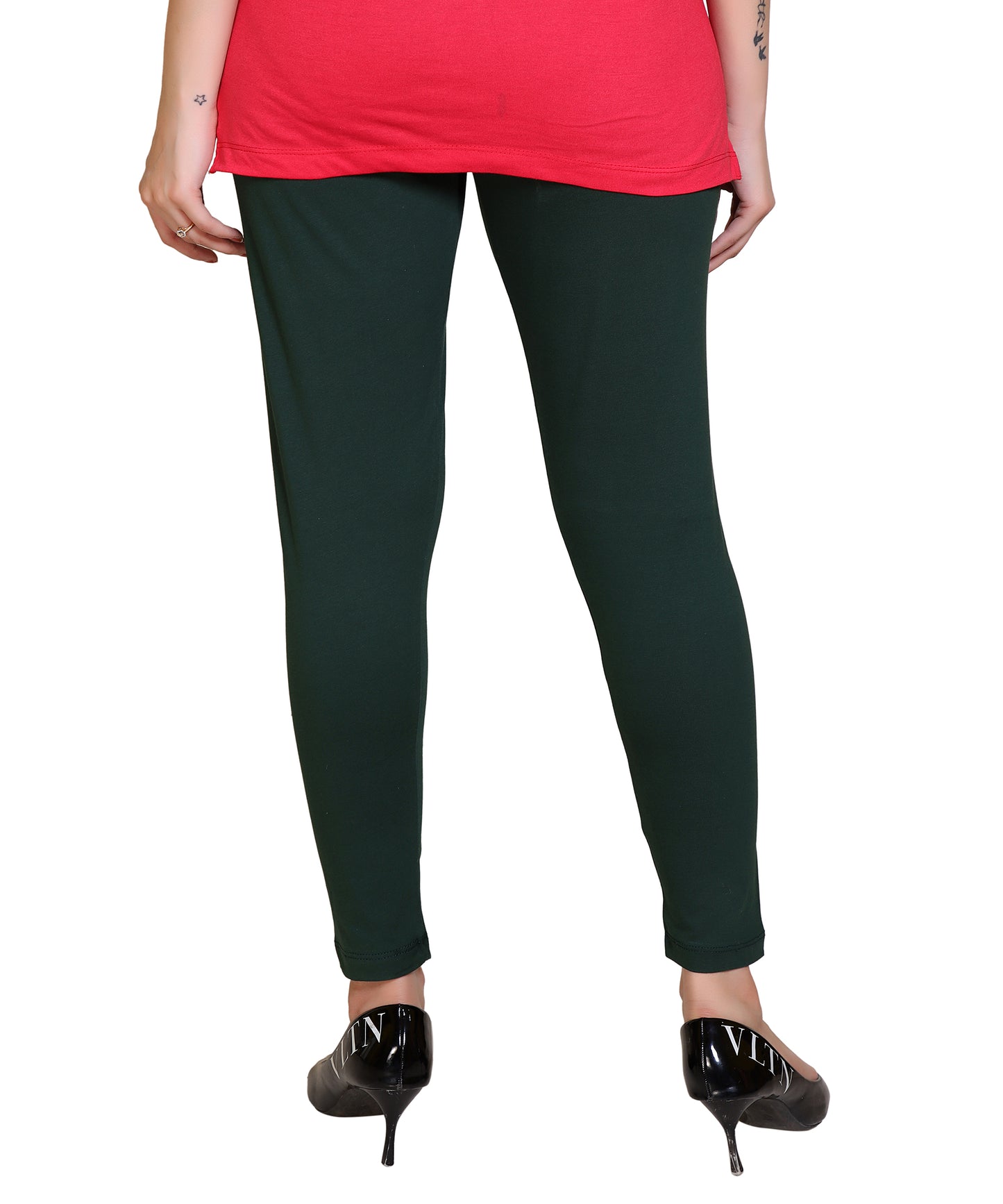 Women High Waist Leggings for Casual & Formal Wear Cotton Lycra Ankle Length