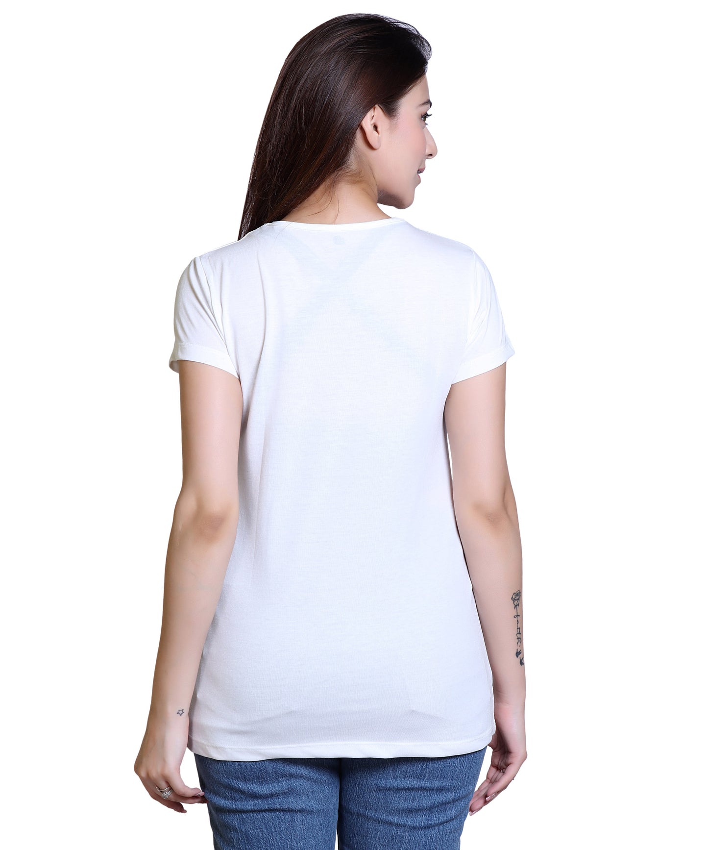 Women Embrace The Change Cotton Blend Round Neck Half Sleeves T-Shirt