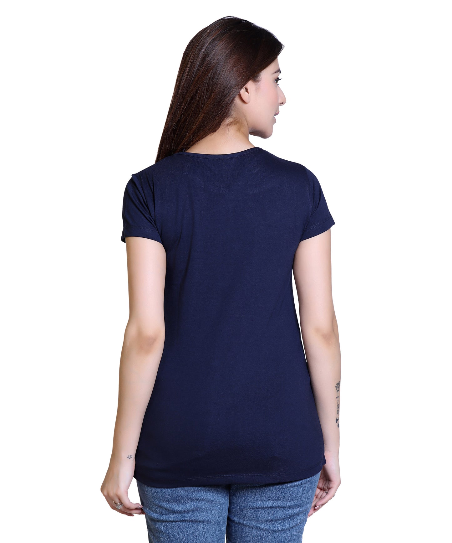 Women It's Okay Cotton Blend Round Neck Half Sleeves T-Shirt