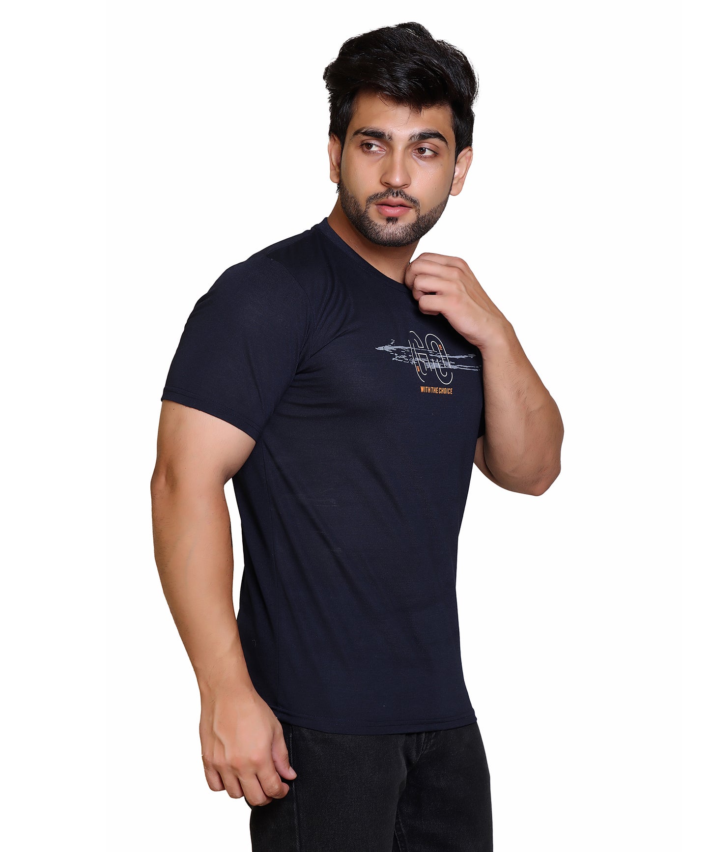 Men Go With The Choice Cotton Blend Round Neck Half Sleeves T-Shirt