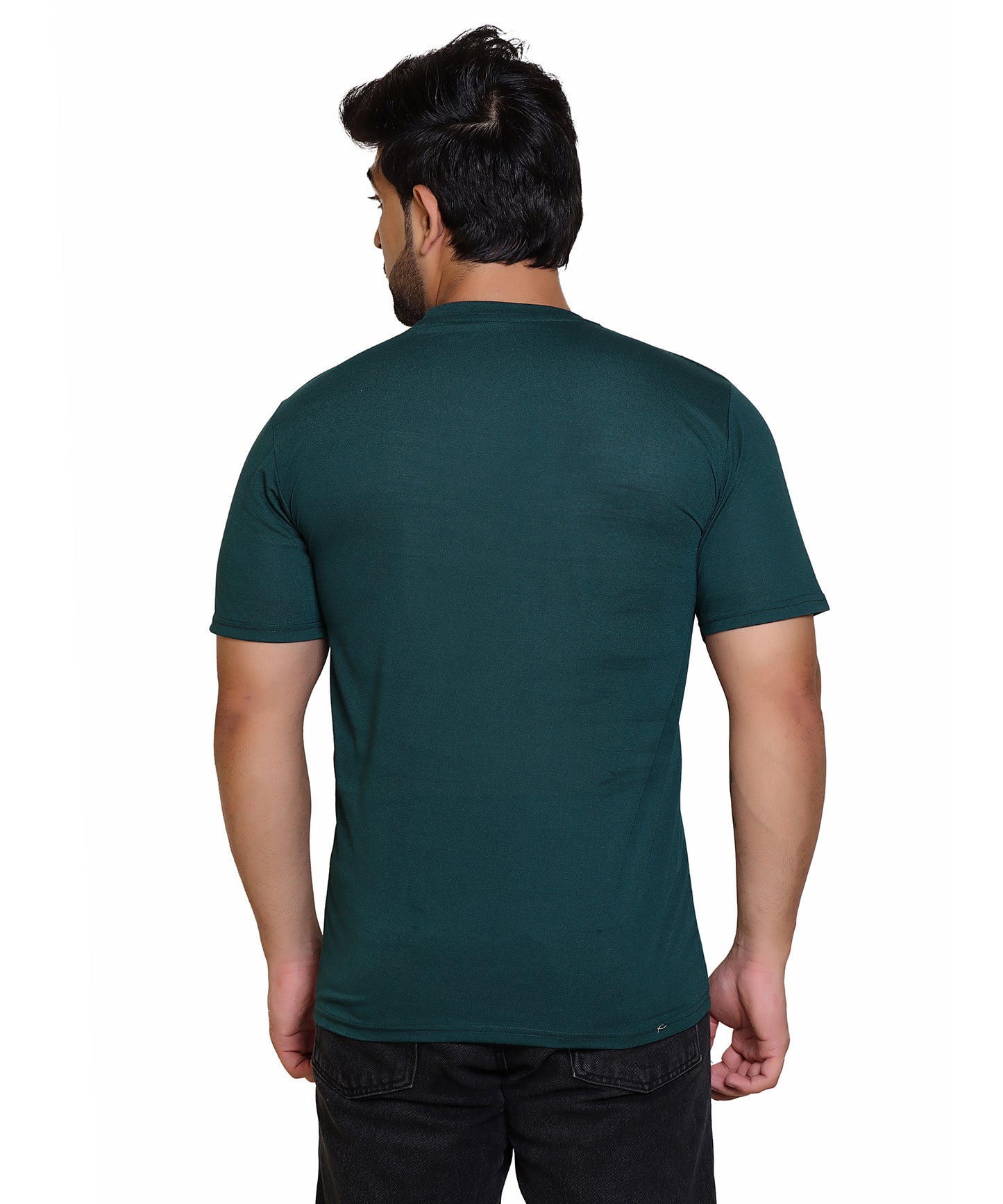 Men Extra Power Cotton Blend Round Neck Half Sleeves T-Shirt