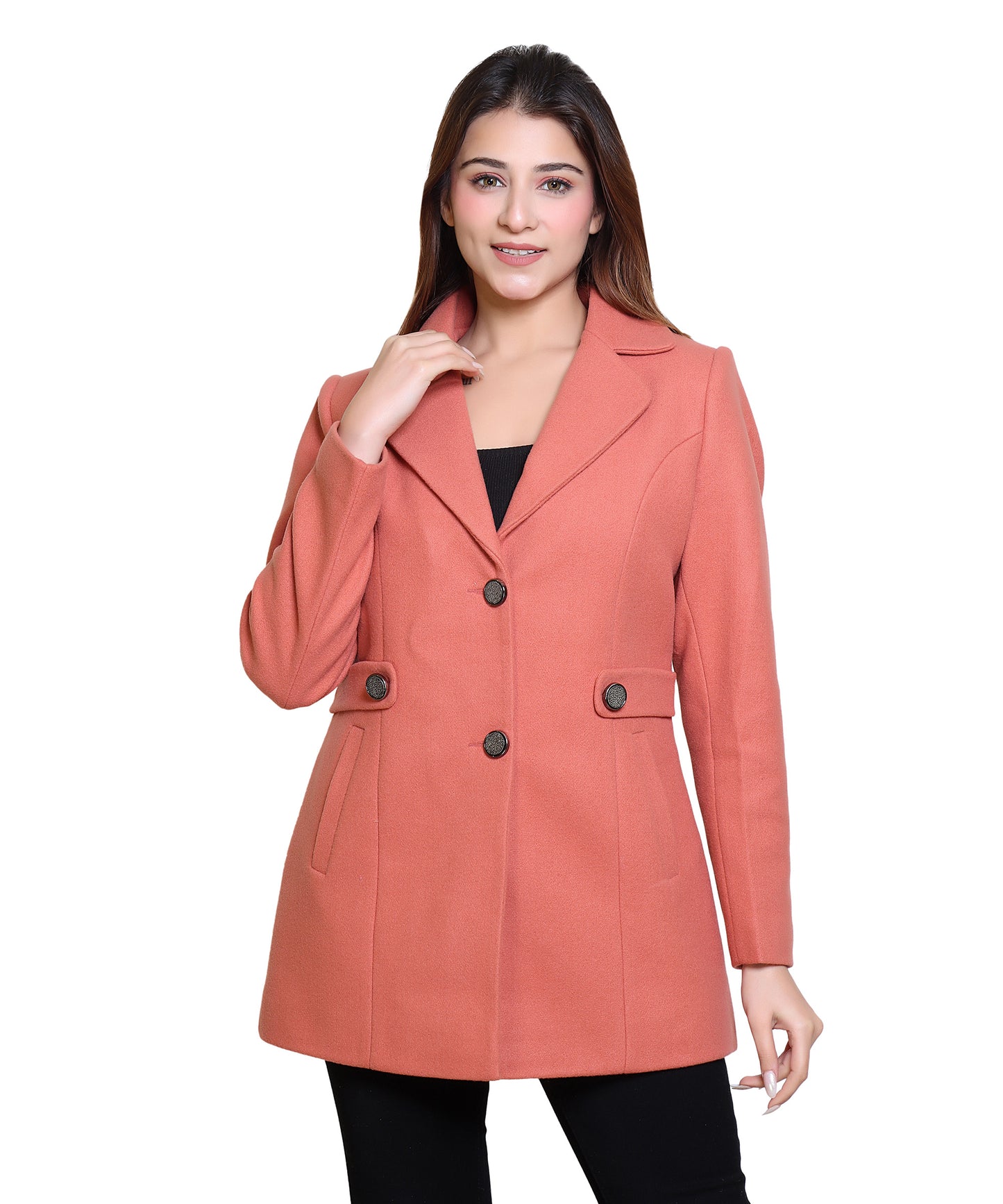 Women Winter Wear Full Sleeve Regular Fit Coat  For Casual Wear