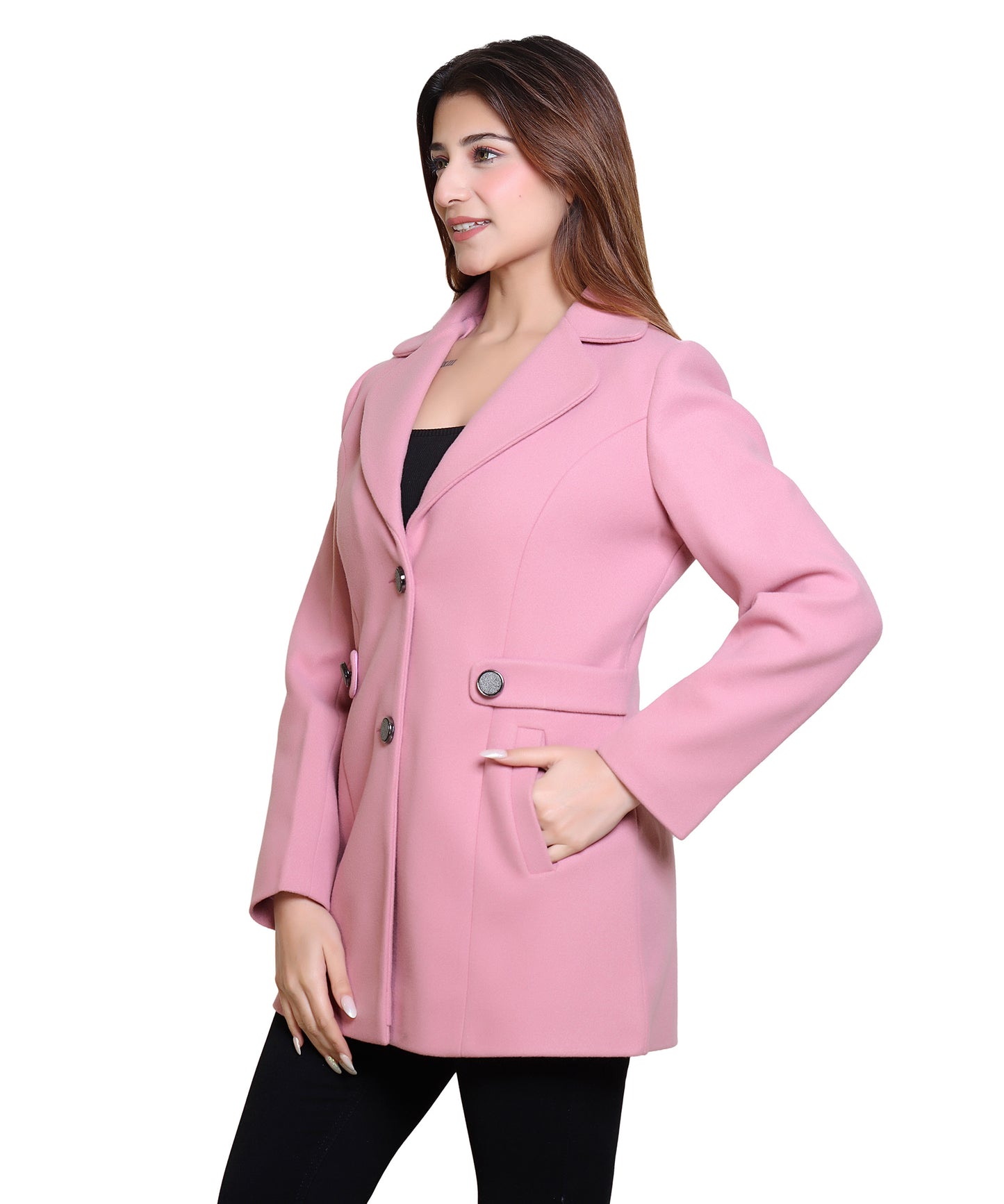 Women Winter Wear Full Sleeve Regular Fit Coat  For Casual Wear