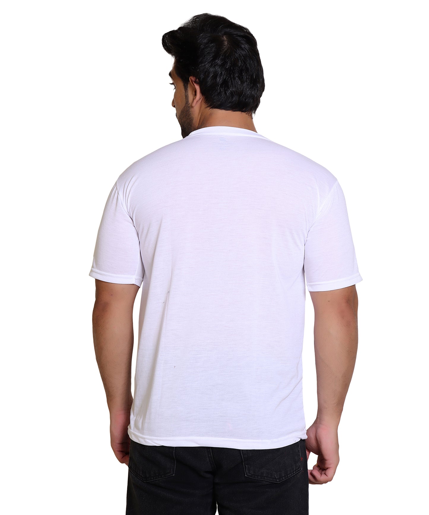 Men NYC USA Cotton Blend Round Neck Half Sleeves T-Shirt