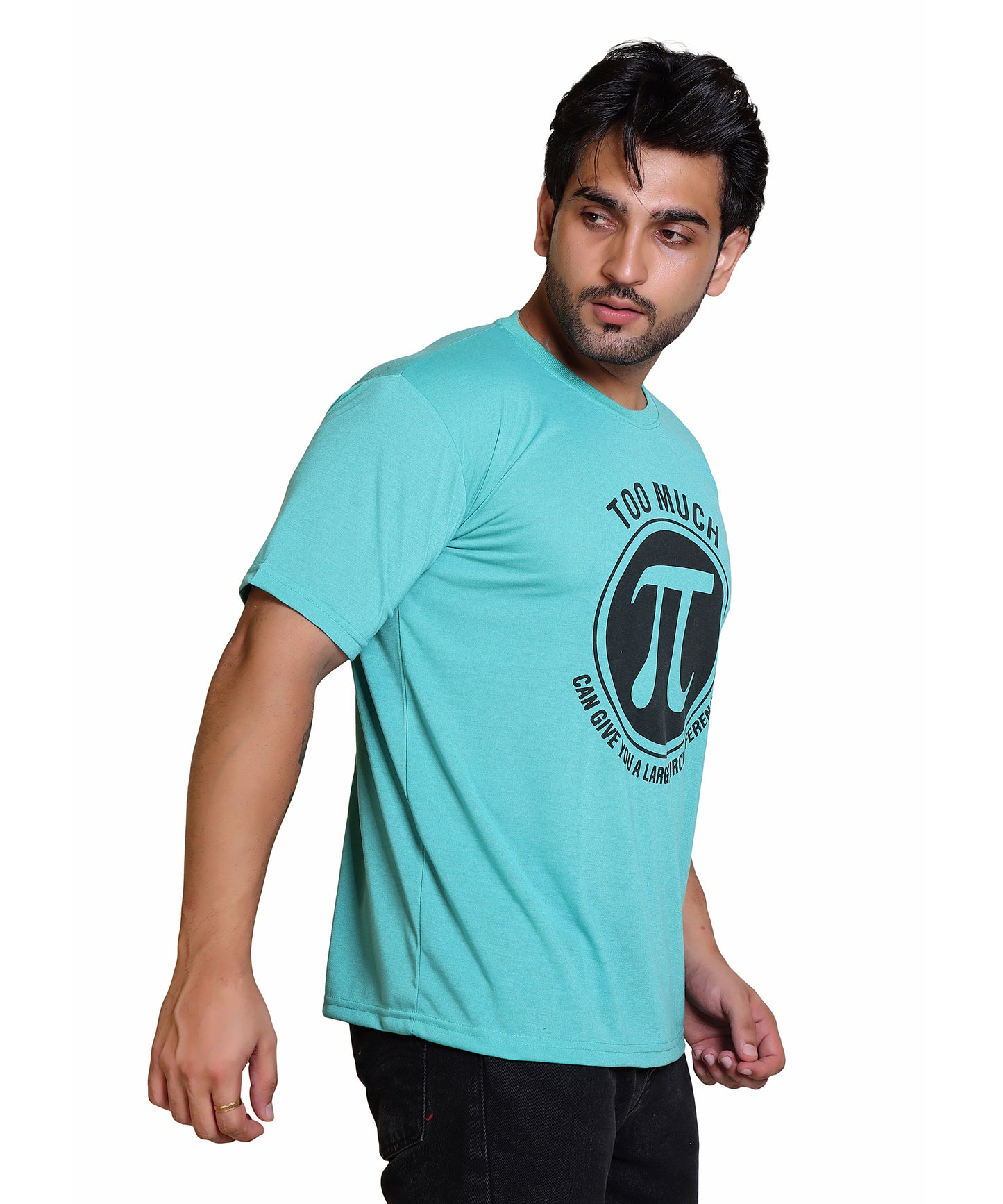 Men Too Much Cotton Blend Round Neck Half Sleeves T-Shirt