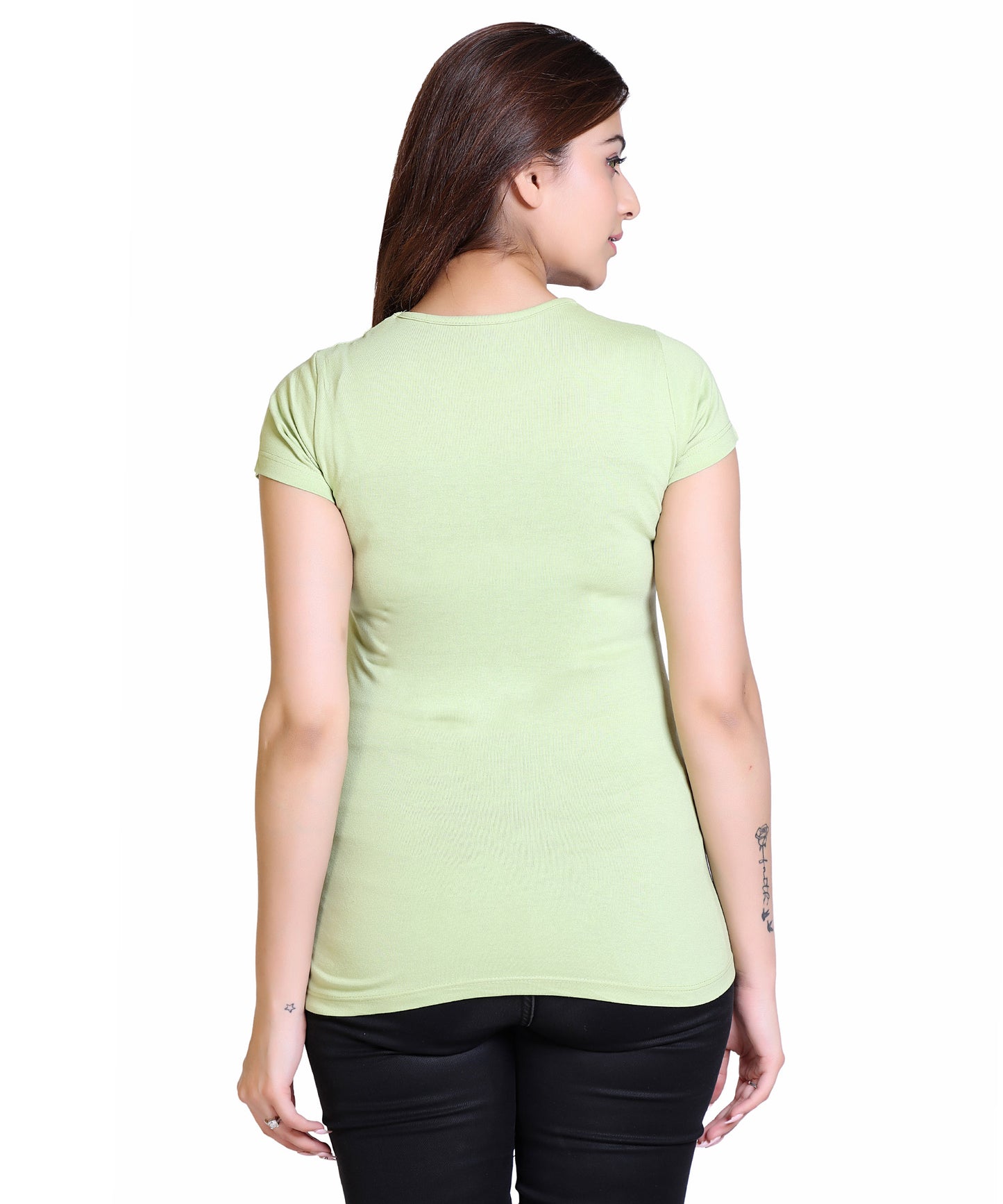 Women Grace Wins Cotton Blend Round Neck Half Sleeves T-Shirt