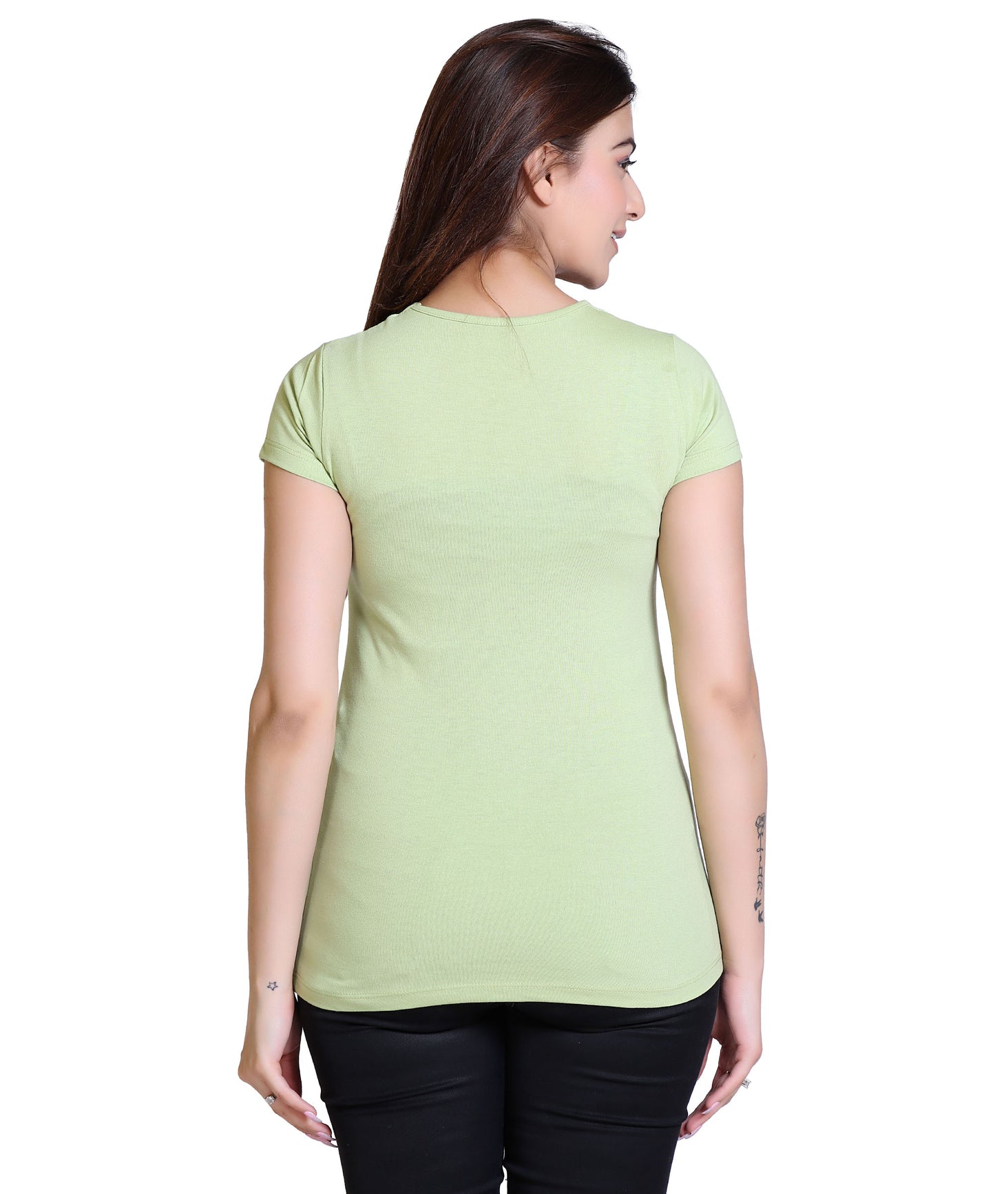 Women Inner Peace Cotton Blend Round Neck Half Sleeves T-Shirt