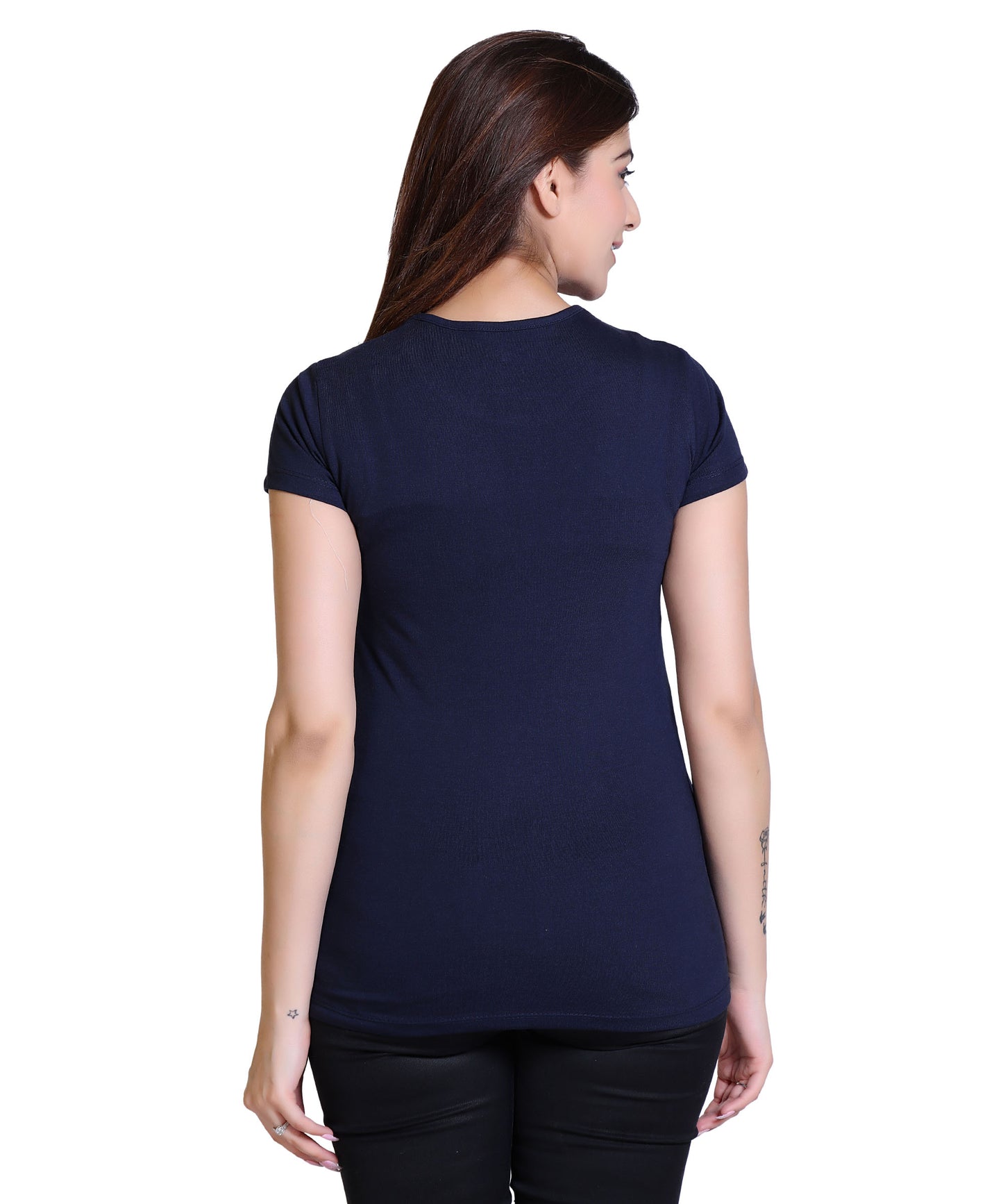 Women Inner Peace Cotton Blend Round Neck Half Sleeves T-Shirt