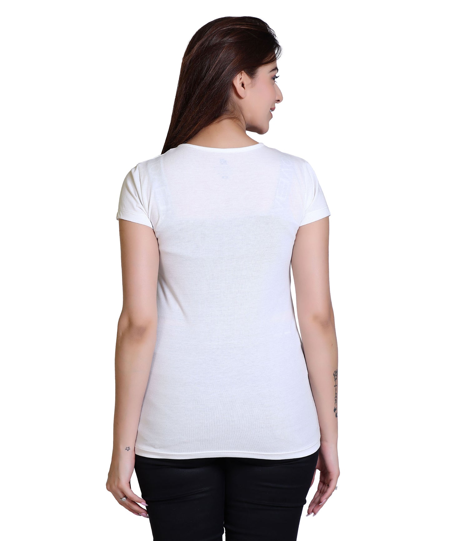 Women Bee Positive Cotton Blend Round Neck Half Sleeves T-Shirt