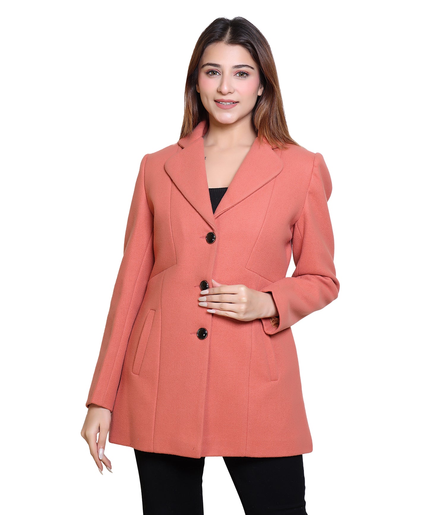 Women’s Winter Wear Coat Regular Fit For Casual Wear | Collared Neck Full Sleeve