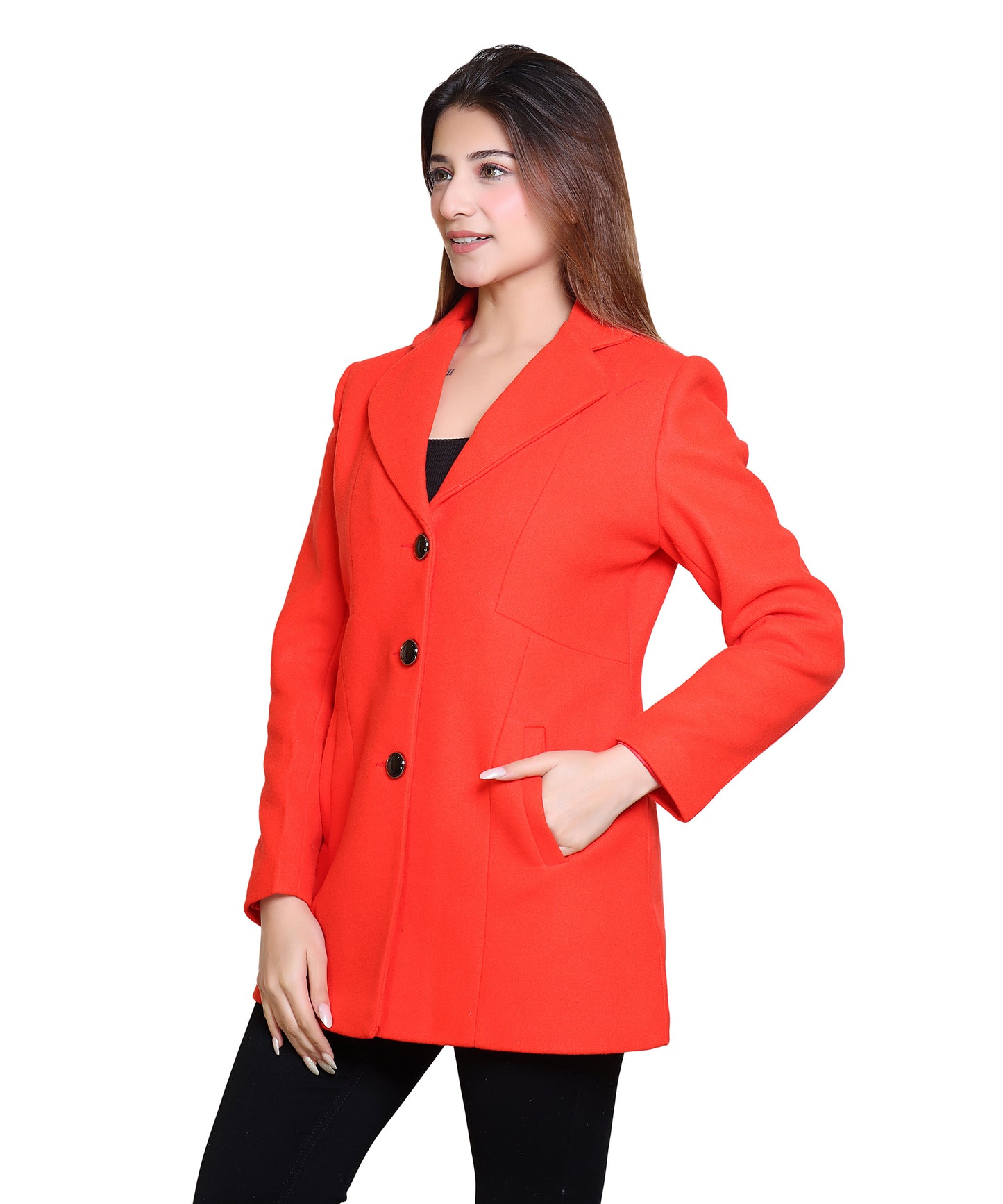 Women’s Winter Wear Coat Regular Fit For Casual Wear | Collared Neck Full Sleeve